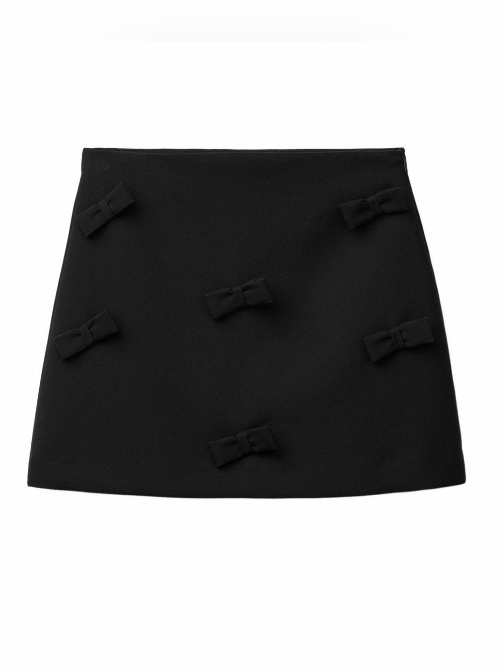 Zara Black Bow-Accent Mini Skirt 13-14yr